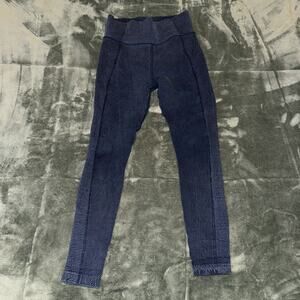 Offline By Aerie Legging Women's XS‎ Blue Textured Ribbed Yoga Pants